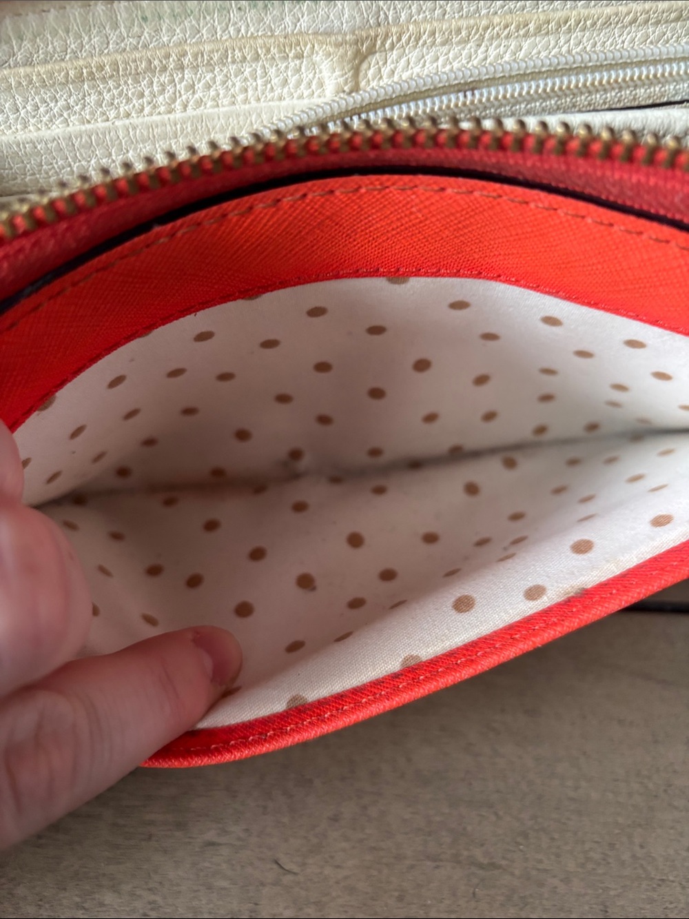 kate spade Saffiano Zip-Around Wallet in Orange-Red - Picture 12 of 17